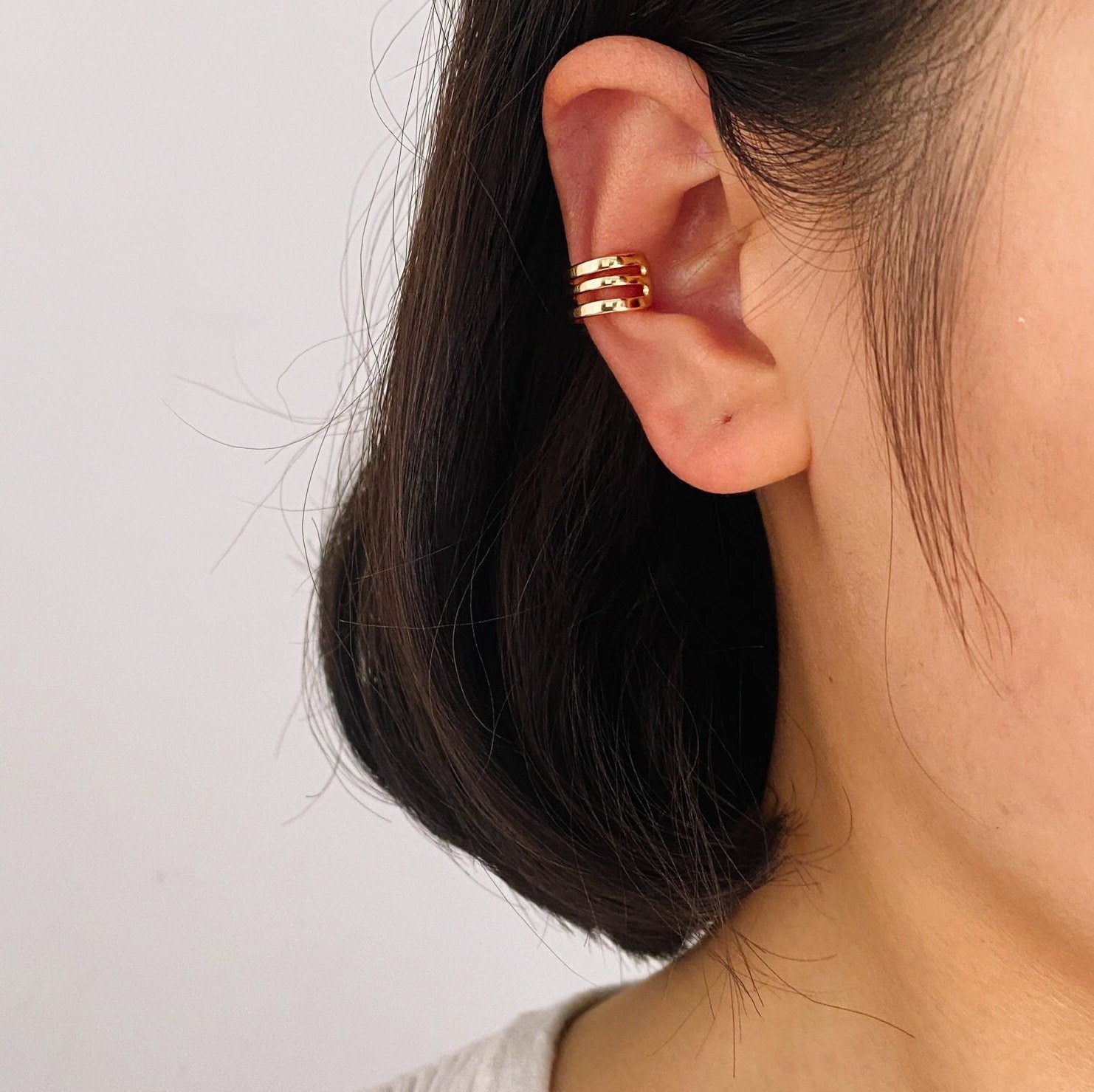 10pcs Adjustable Gold Ear Cuffs, Gold/ Silver plated Brass Earwire Earring Clips (GB-2826-G)
